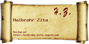 Halbrohr Zita névjegykártya